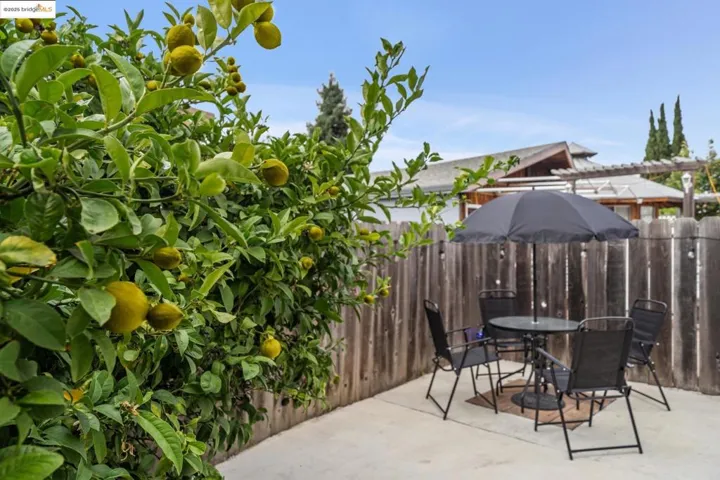 View of patio / terrace featuring outdoor dining space and a pergola