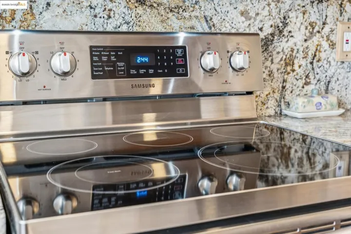 Kitchen view of electric stove