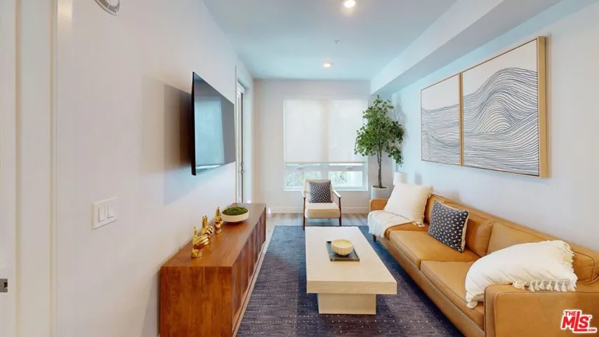 model unit living room