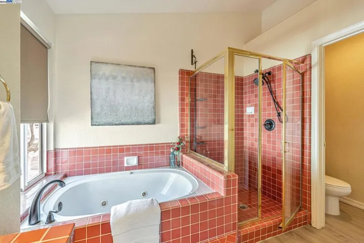 jetted tub and stall shower
