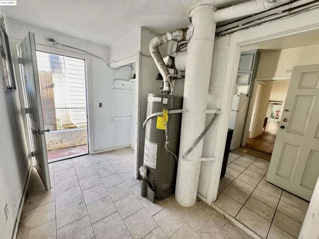 Utilities with strapped water heater