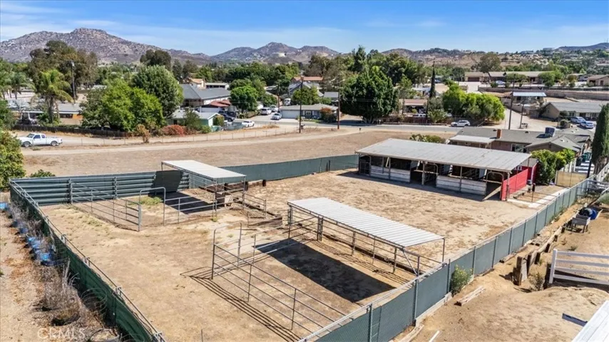 View of top level with 2 24x24 covered pipe corals  with extra space for more