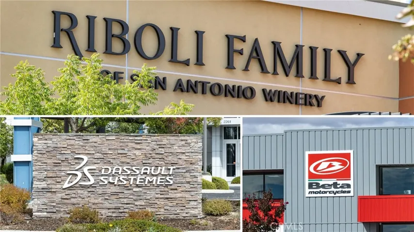 Neighboring  established businesses including Justin Wines Production facility