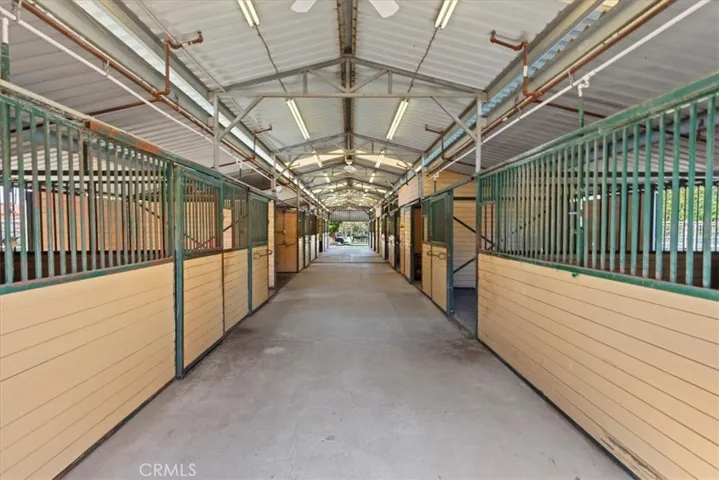 Inside the barn