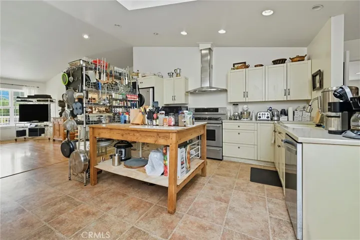 Chef's kitchen with top quality appliances.