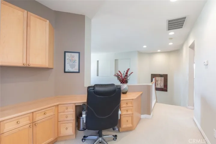 Ideal office space complete with built-ins