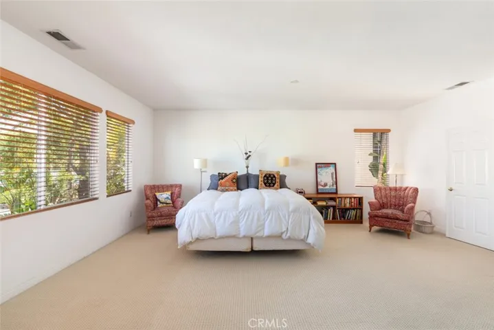 Spacious primary bedroom, with tons of natural light