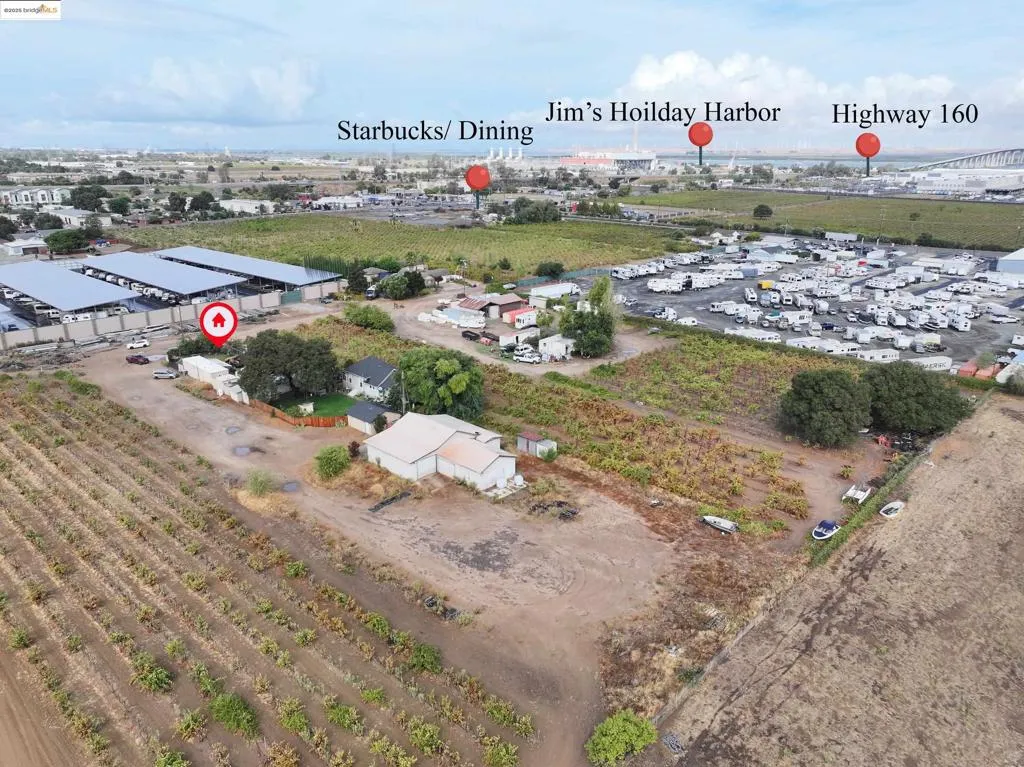 Bird's eye view of abundant farmland