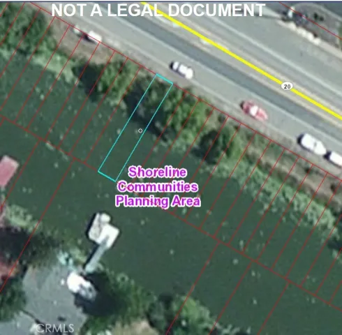 View of channel parcel GIS; not a representation of property boundary
