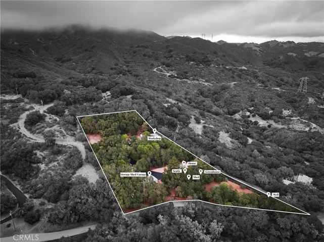 Aerial View with Lot Lines