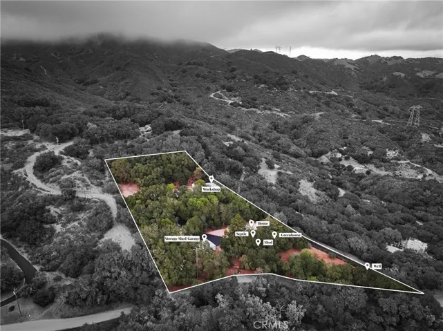 Aerial View with Lot Lines