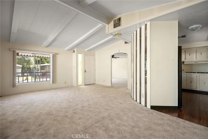 living room off front door entry