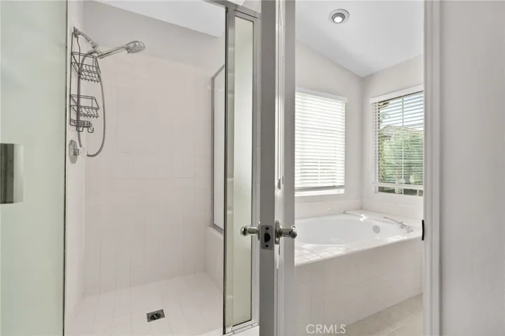 Walk-in shower in primary.