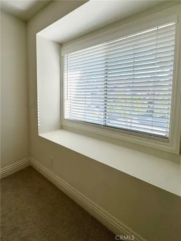 Upstairs landing includes window seat