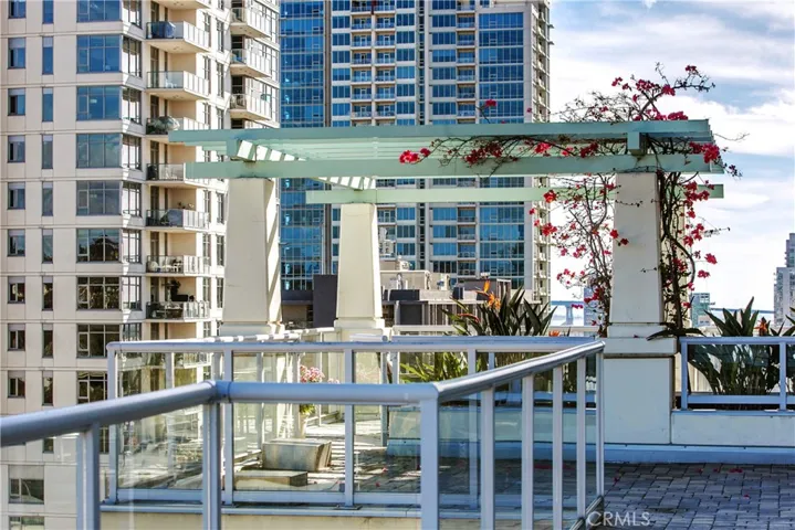 Rooftop area with surrounding city views.