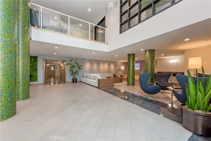 Secure resident lobby with concierge desk