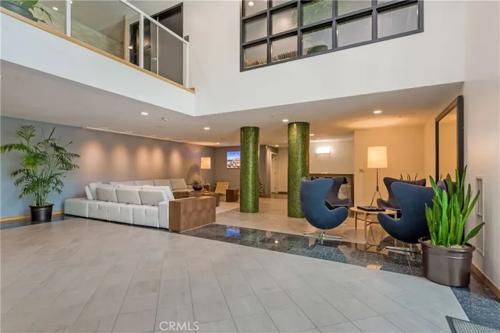 Lobby seating and welcoming entry space