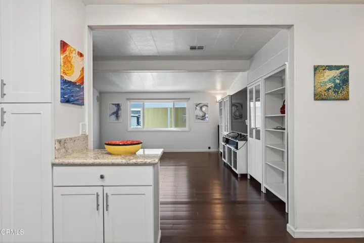 Kitchen into family room