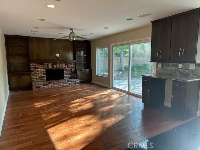 Family Room with Fireplace and Built-ins