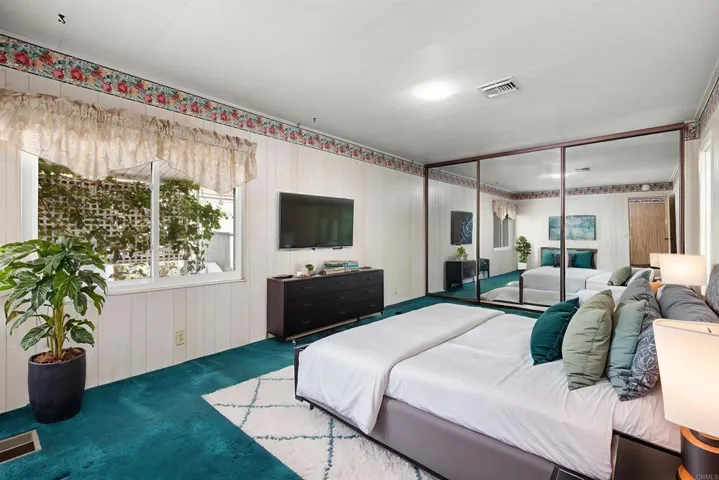 Your Master Bedroom is large and the bathroom is just thru the door1