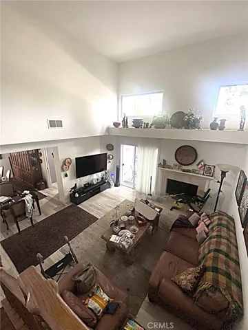 Spacious Living Room with Vaulted Ceiling
