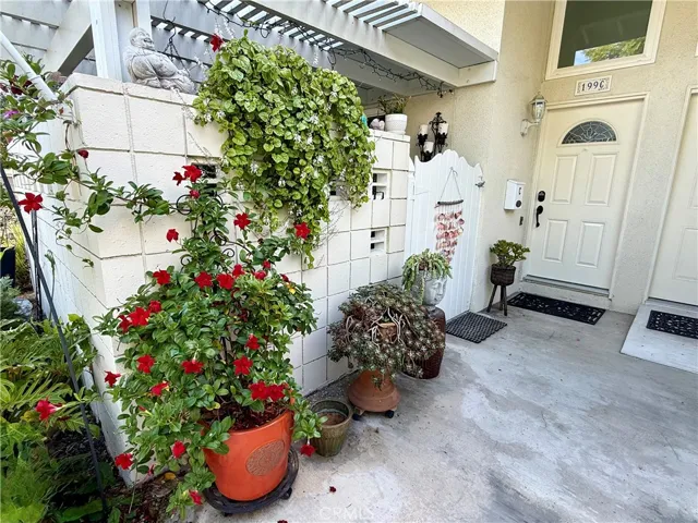 Side of patio- to front door