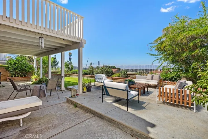 Back patio - staged