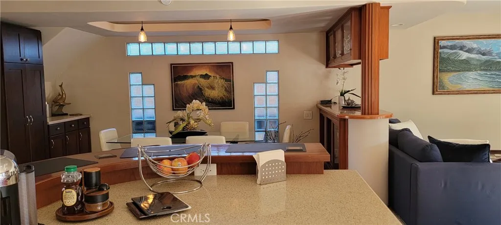 Elegant Dining Rm with Dry Bar, Lighted China Cabinet & Estra Panty