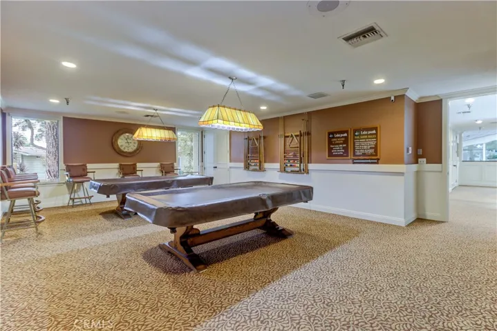 Billiard room in clubhouse