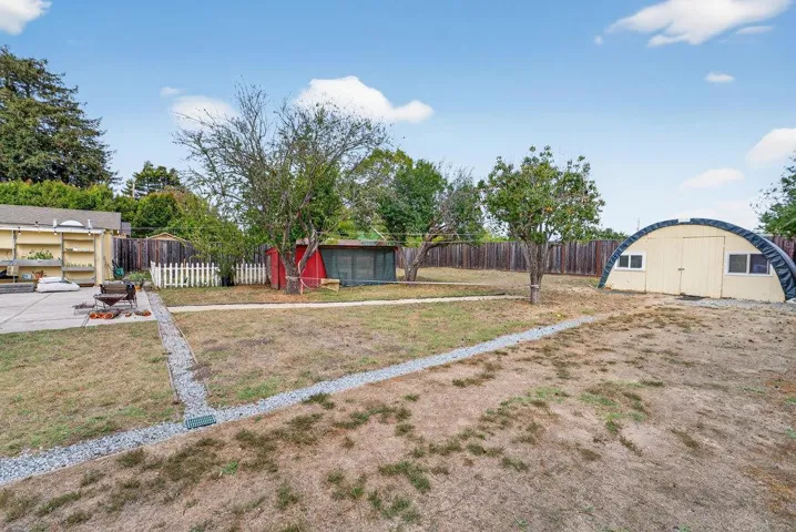 Half dome structure is a storage shed