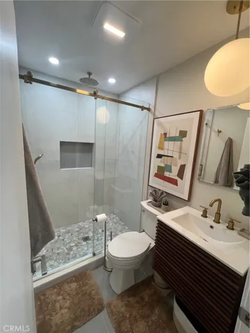 Hall bathroom with large shower