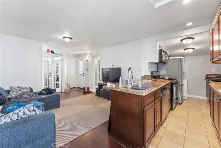 Triplex #2 Kitchen and living area