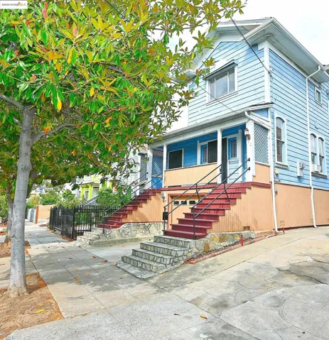 View of front of property featuring stairs