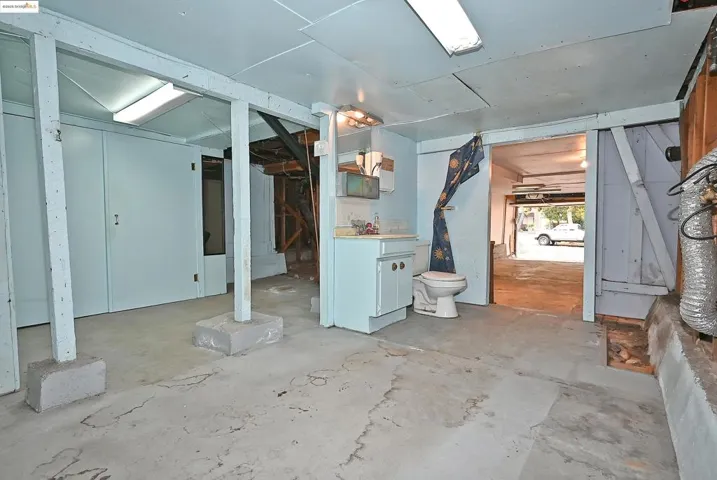 View of below grade area