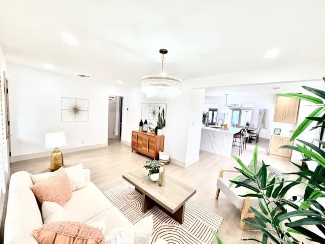 Formal Living space with open kitchen concept in the background