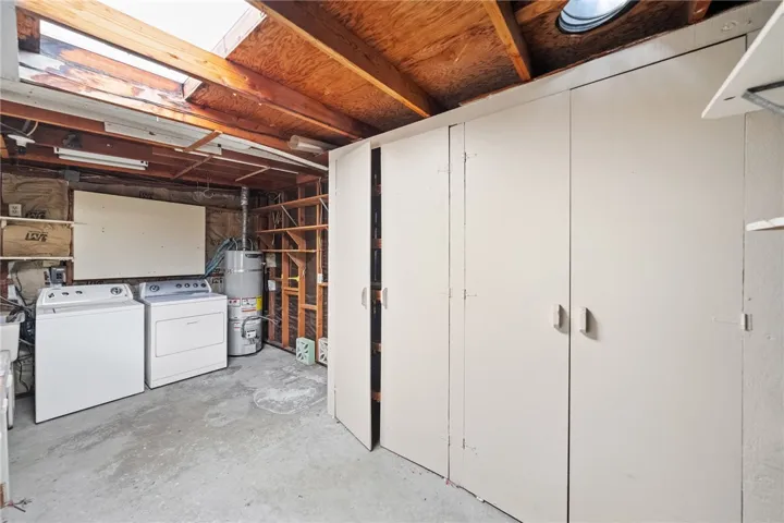 laundry and storage area