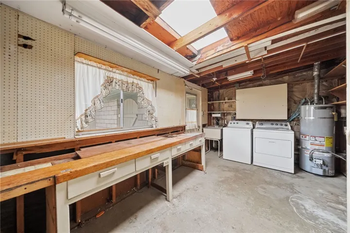 laundry room and storage area