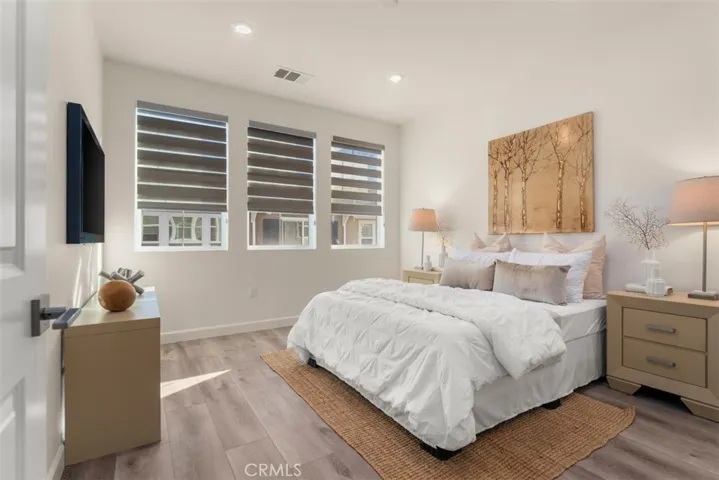 Well dressed primary bedroom