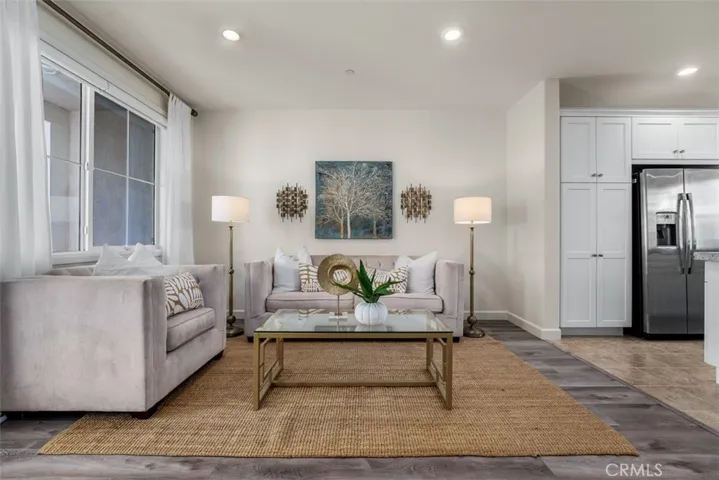 Open living and kitchen area