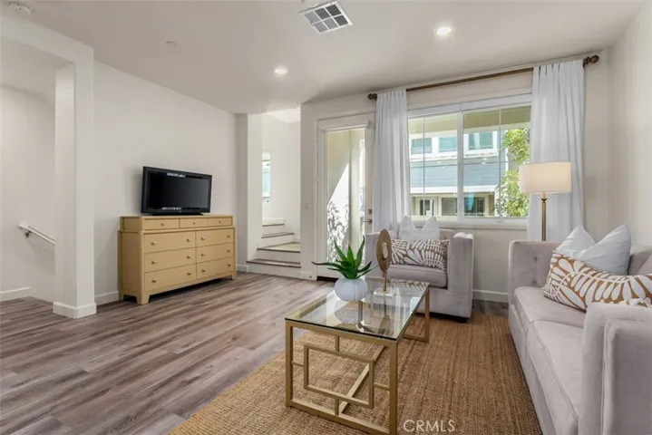 Living room with an adjacent balcony