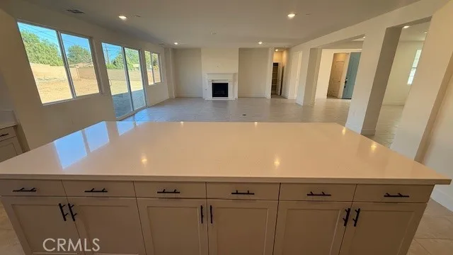 Kitchen Island, Family room w/ Fire Place