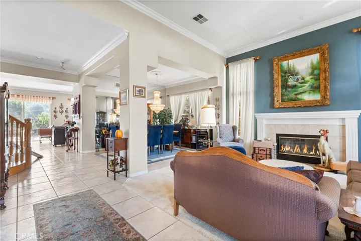 Views from the front door, formal living and dining rooms with high ceilings and ample natural light.