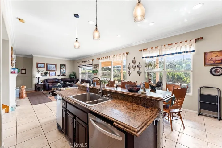 Views of the family room and kitchen...the views are stunning from every window!