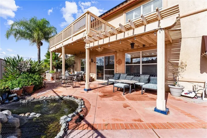 Backyard with Koi Pond!