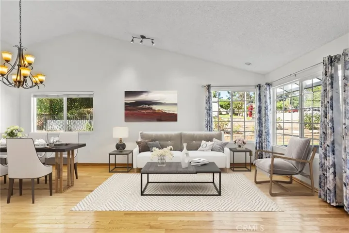 Virtually staged Living room
