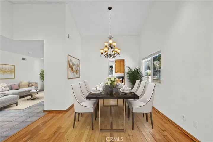 Virtually staged Dining Room