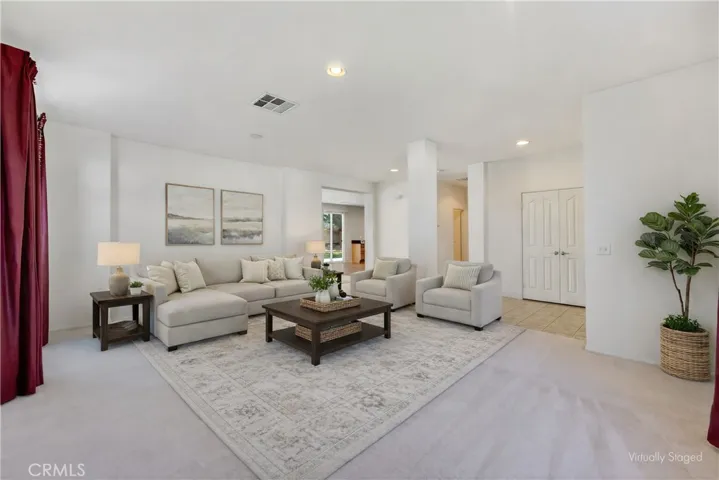 Living Room and Dining Area (virtually staged)
