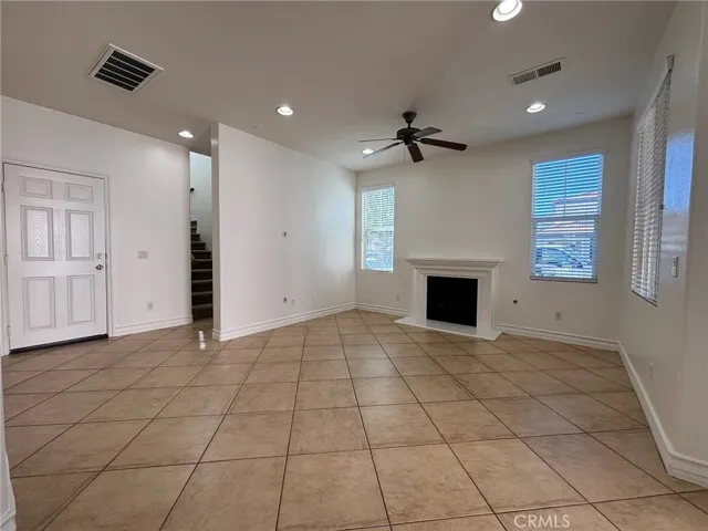 Family room with fireplace