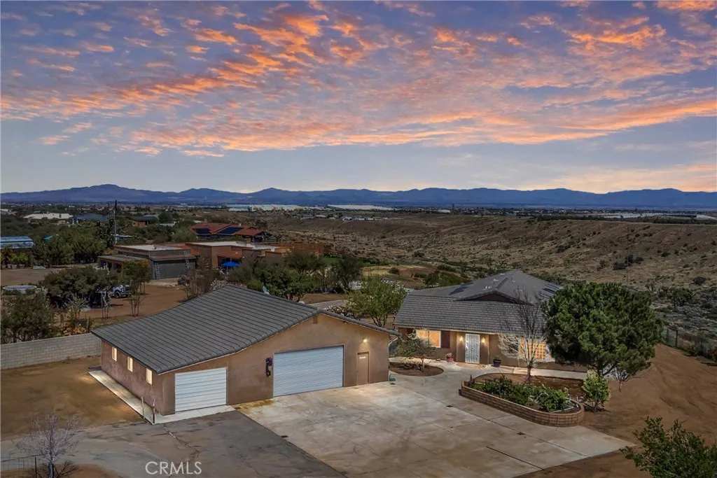 Sunset over the home and workshop