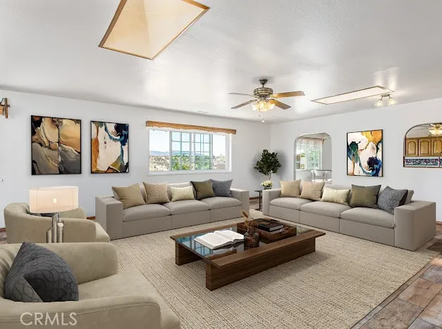 Great room staged